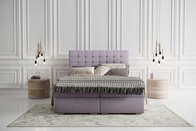 Franciaágy Boxspring 180 cm Clady (világos lila) (tárolóhellyel). 1020253