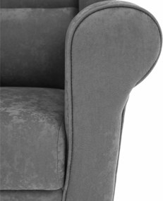 Füles fotel, szürke, CHARLOT