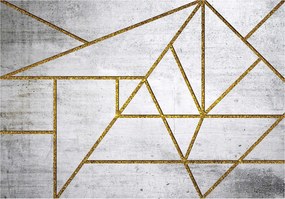 Fotótapéta Arany geometria vinil beton 368x280 +ragasztó
