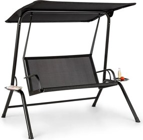 Blumfeldt Bel Air Mono Swing, hollywoodi hintaszék, acélkeret, Mono Relax, fekete