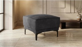 Antracitszürke bőrutánzat puff Copenhagen – Scandic