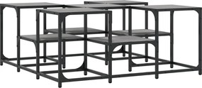 vidaXL szürke sonoma szerelt fa dohányzóasztal 91x91x40 cm