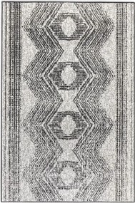 Teraszszőnyeg 80x150cm,fekete krémszínű kétoldalas,zsinóros lapos szövésű