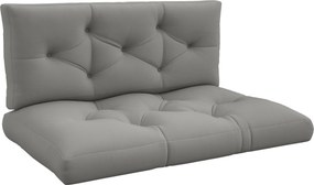 Outsunny 2 részes raklappárna szett — ülőpárna 120 x 80 x 10 cm + támla 120 x 40 x 10 cm, UV-védelem, vízlepergető | Aosom