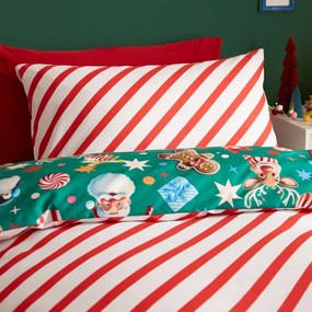 Zöld kétszemélyes ágyneműhuzat 200x200 cm Christmas Icons – Catherine Lansfield