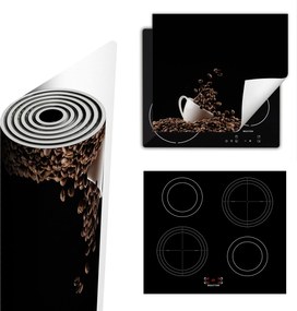 Tűzhelyvédő Szőnyeg Több Helyet Biztosít 60x52 fekete kávé