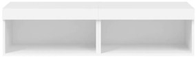 2 db fehér TV-szekrény LED-világítással 60 x 30 x 30 cm