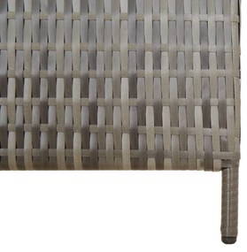 szürke 6-paneles polyrattan térelválasztó