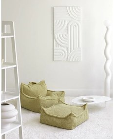 Zöld buklé gyerek babzsákfotel Square – Wigiwama