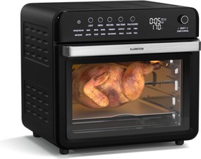 Klarstein Air Glaze Digital forrólevegős fritőz, 2100 W, 16 program, alkalmazás, 34 liter, tartozékkészlettel együtt