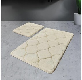 SZETT 2x INFINITY fürdőszobai szőnyeg 60x100 cm bézs
