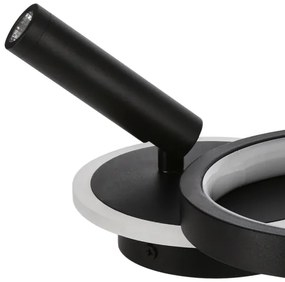 MONET LED fali lámpa 13W+2W, 230V, 3000/4000/6000K, fekete