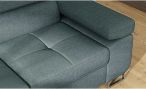 Kék kinyitható-tárolóhelyes sarokkanapé (bal oldali-L alakú) Anton – ELTAP