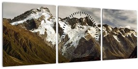 Mount Sefton, Új-Zéland képe (órával) (90x30 cm)