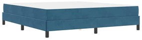 Boxspring ágy matraccal Sötét kék 180 x 200 cm Bársony