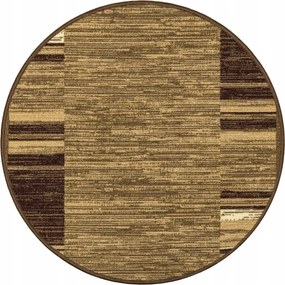 Kerek Szőnyeg Gumírozott Járda Bézs Barna Csíkos Adagio átm. 67 cm