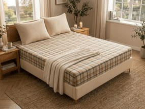 Mikroplüss lepedő PLAID 200x200 cm krémszínű