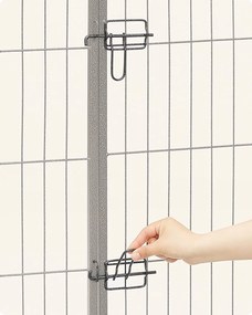 Kutya kennel, kutyaketrec 77x 100cm, kültéri kisállat kifutó, fekete