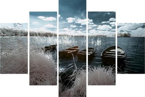 Kép - Fa csónak a tón (150x105 cm)
