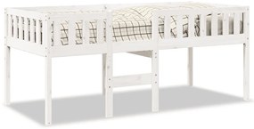 fehér tömör fenyőfa gyerekágy matrac nélkül 75 x 190 cm