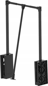 Fekete Áramszedő Emelhető Akasztó Ruhaszekrényekhez Üreges 92-124 CM 12KG