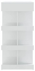 magasfényű fehér bárasztal tárolópolccal 100 x 50 x 101,5 cm