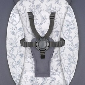 Lionelo - Zenélő babahinta RALF 4xAA szürke-fehér + távirányítóval