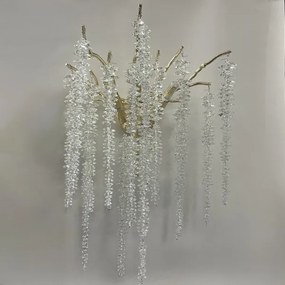 Fali kristály lámpa 3xG9/40W/230V Rózsaarany