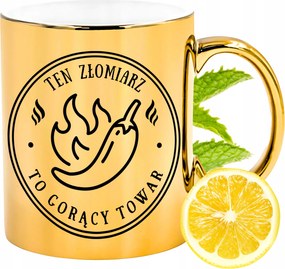 Prémium Arany Csillogó Bögre Aranyos Ajándék Nyomtatott Fotóval