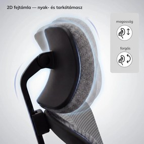 Ergonomikus hálós irodai szék sötétszürke AXIS