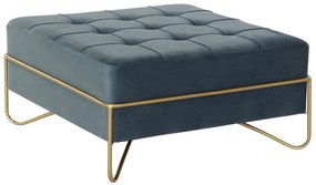Glamour ülőpad kék arany vázon bársony felülettel