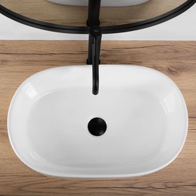 Rea Alma, asztali mosogató 570x360x150 mm, fehér fényes, REA-U0600