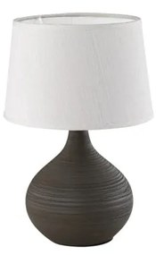 Martin sötétbarna kerámia-szövet asztali lámpa, magasság 29 cm - Trio
