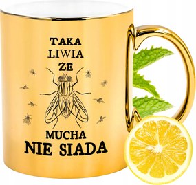 Prémium Arany Csillogó Bögre Líviának Ajándék Nyomtatott Fotóval