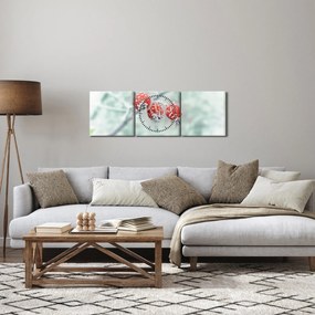 Fagyasztott csipkebogyó képe (órával) (90x30 cm)