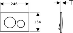 Függesztett WC + OTTAWA WC-ülőke + SIGMA nyomólap + falba építhető modul + alátét