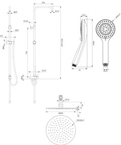 OMNIRES SYSYOSEMITELUXCR - YOSEMITE zuhanyszett, fényes króm