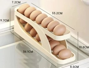 Összecsukható tojásrendező hűtőbe - 2 sor - bézs