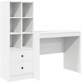 Tárolóval rendelkező íróasztal 2 pcs Fehér 90 x 50 x 76 cm