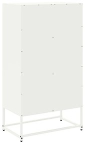 fehér acél magasszekrény 68,5 x 38,5 x 123,5 cm