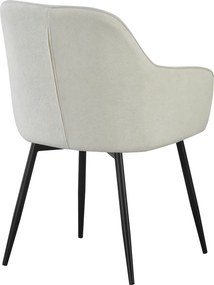 Design fotel, krémszínű/fekete, VAJRO