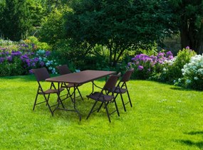 Összecsukható catering asztal 180cm Brown Rattan