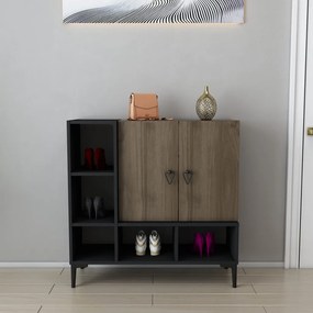 Platin komód, fekete-dió, 100 cm