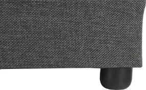 Sarokülőgarnitúra, J allású, ágyfunkcióval, szövet szürke/ párnák fekete, MEXX