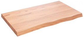 világosbarna kezelt tömör tölgyfa asztallap 100x60x(2-6) cm