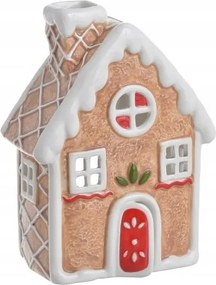 Mézeskalács kerámia házikó, karácsonyi