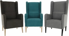 Kényelmes fotel, barna/bükk, BREDLY