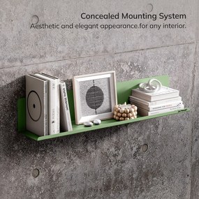 Fali polc JOANNE 700 mm, Fresh Style: pasztellzöld