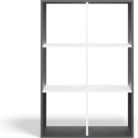 Aldabra Malax 2x3 polc, 110x75x30 cm, antracit-fehér