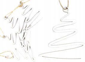 Fából Készült Bombák Karácsonyfa Fehér 5 db 20cm Fekete